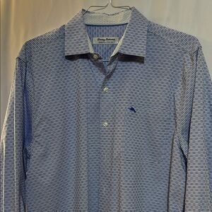 Tommy Bahama Sarasota Stretch Men's Blue Patterned Shirt